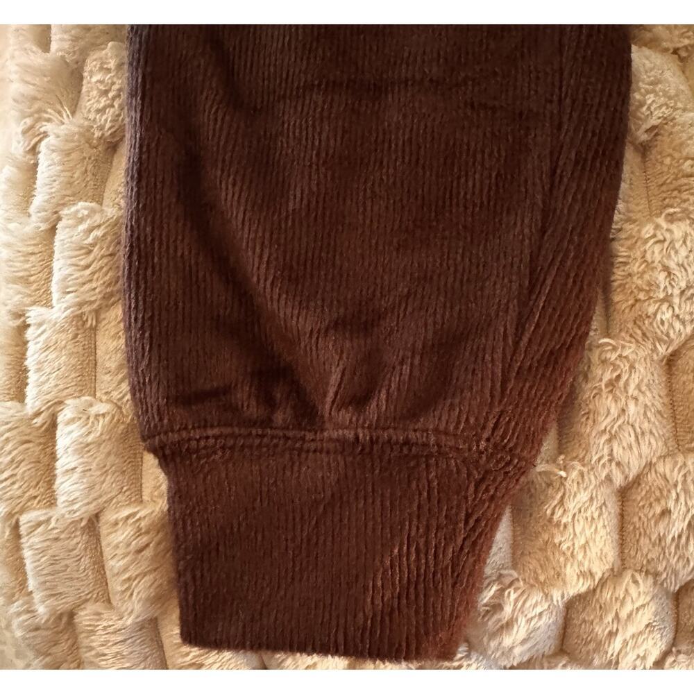 FABLETICS Cozy Cord Zip Jumpsuit Brown Solid Corduroy Women Size S - Picture 2 of 6